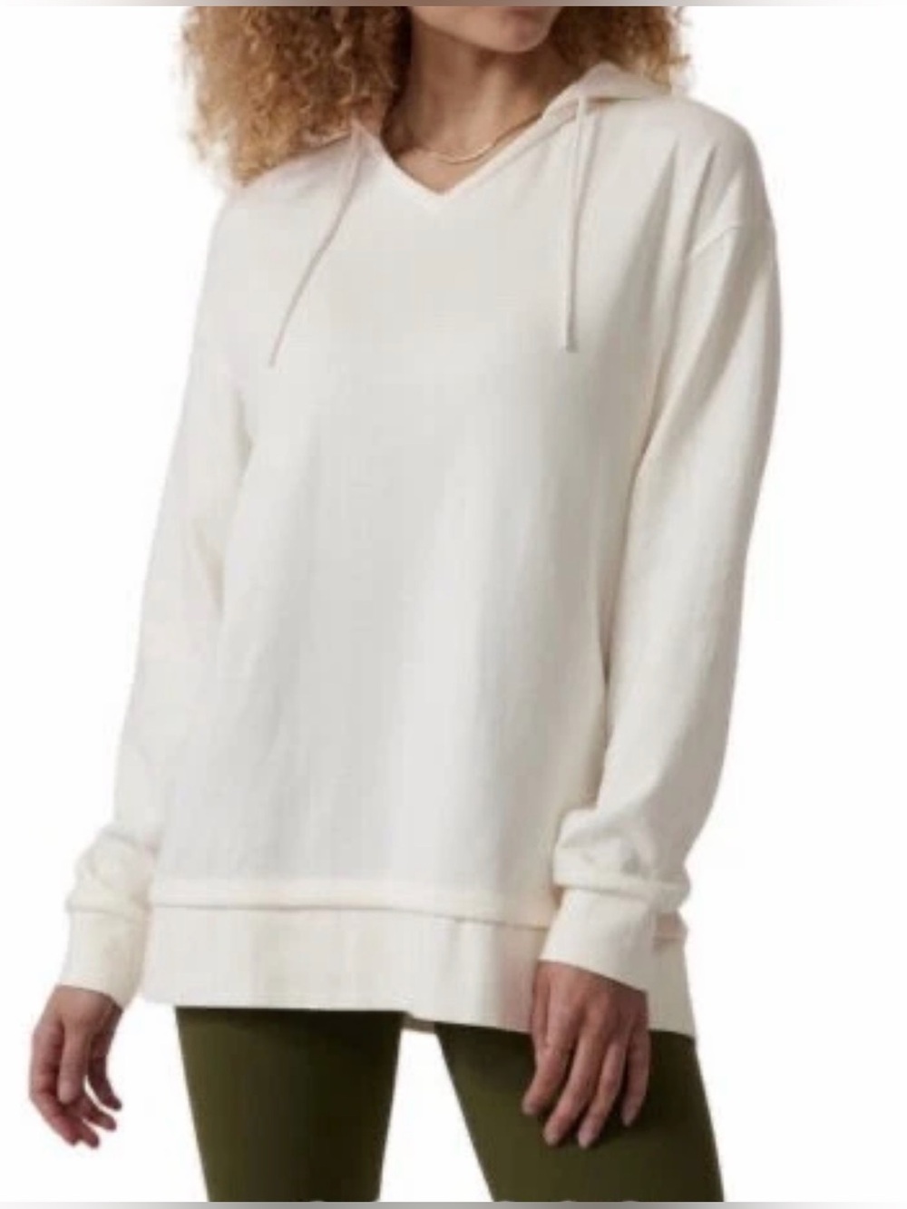 ATHLETA SUNDOWN ALLIANCE HOODIE SWEATSHIRT MAGNOLIA WHITE sz XS Extra Small